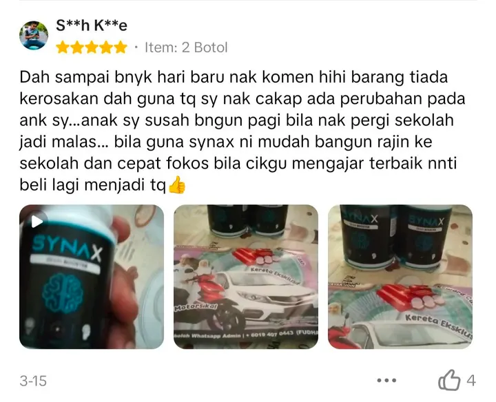 Ulasan pelanggan dengan gambar produk